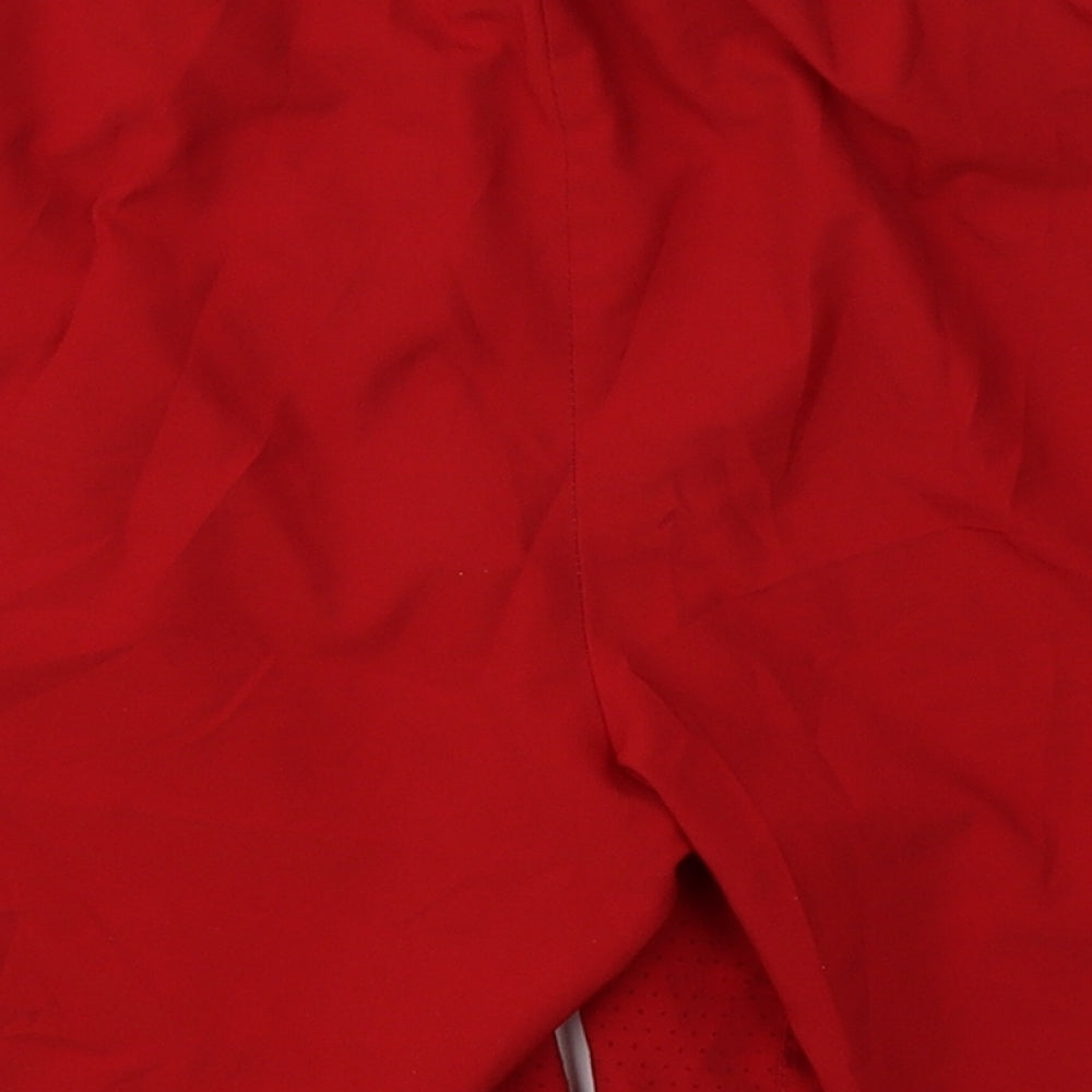 Nike Mens Red  Polyester Sweat Shorts Size L  Regular Tie