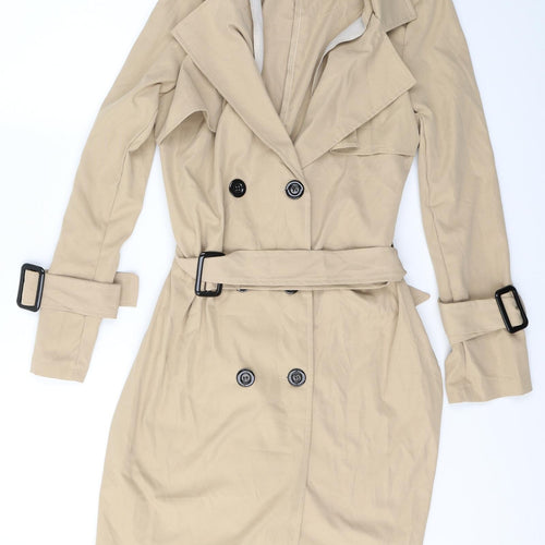 SheIn Womens Beige   Trench Coat Coat Size S