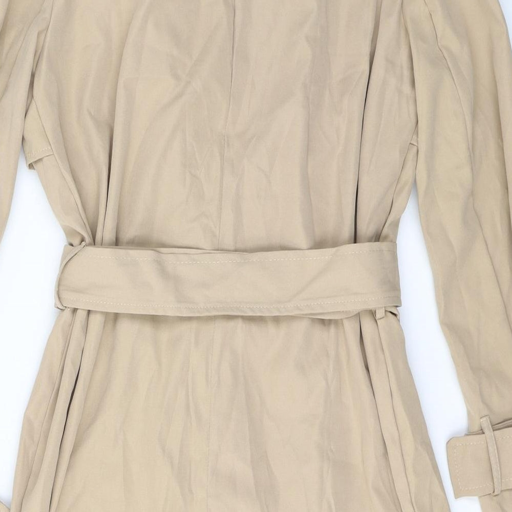 SheIn Womens Beige   Trench Coat Coat Size S