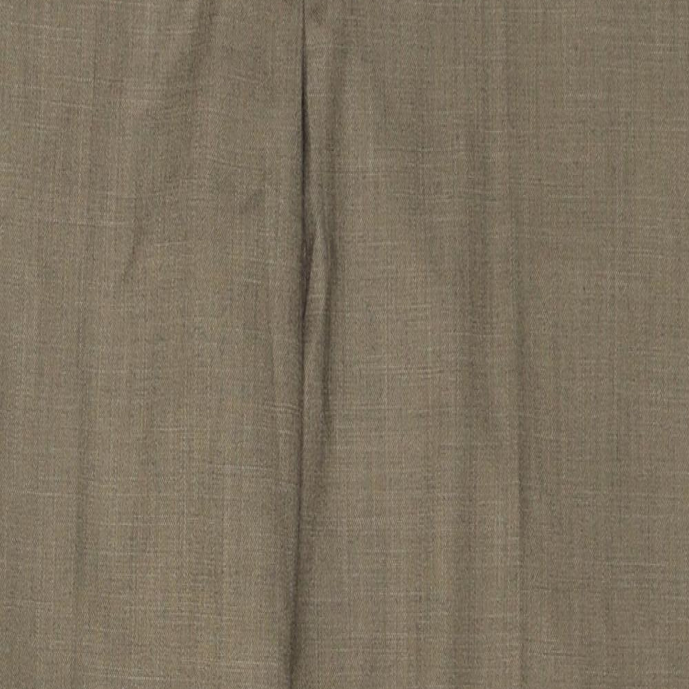 Marks and Spencer Womens Beige  Polyester Trousers  Size 14 L30 in Relaxed