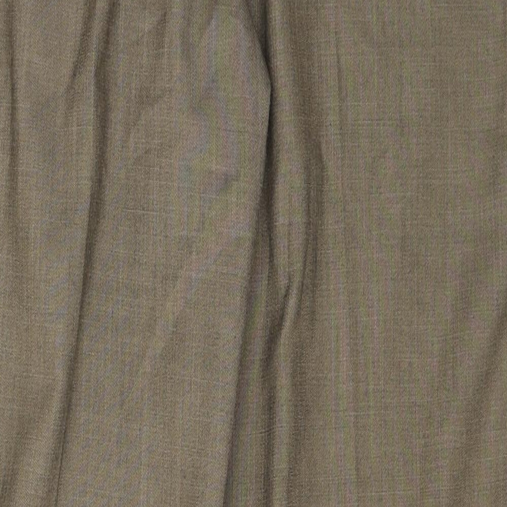 Marks and Spencer Womens Beige  Polyester Trousers  Size 14 L30 in Relaxed