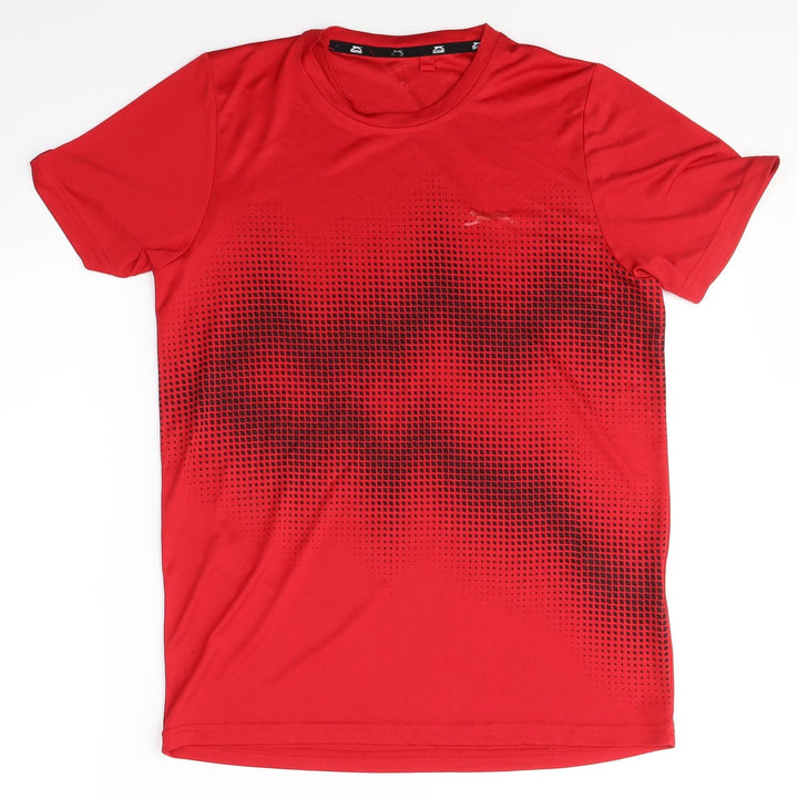 Slazenger Mens Red Geometric Polyester T-Shirt Size S Round Neck