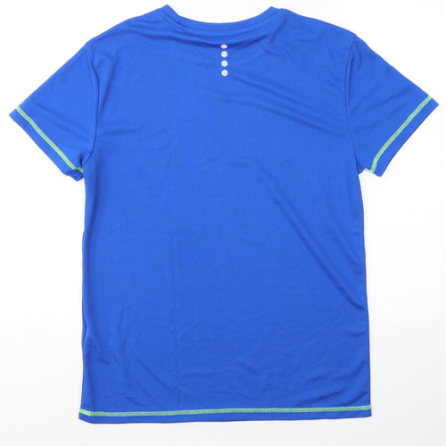 Crivit Mens Blue  Polyester Pullover T-Shirt Size S Round Neck