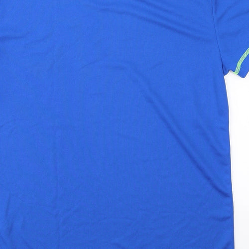 Crivit Mens Blue  Polyester Pullover T-Shirt Size S Round Neck