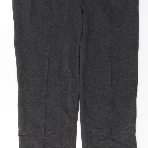 Marks and Spencer Womens Grey  Viscose Trousers  Size 12 L28 in Regular