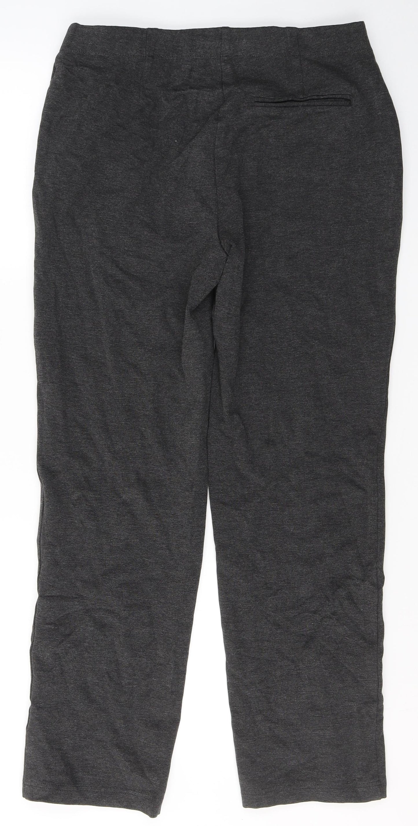 Marks and Spencer Womens Grey  Viscose Trousers  Size 12 L28 in Regular