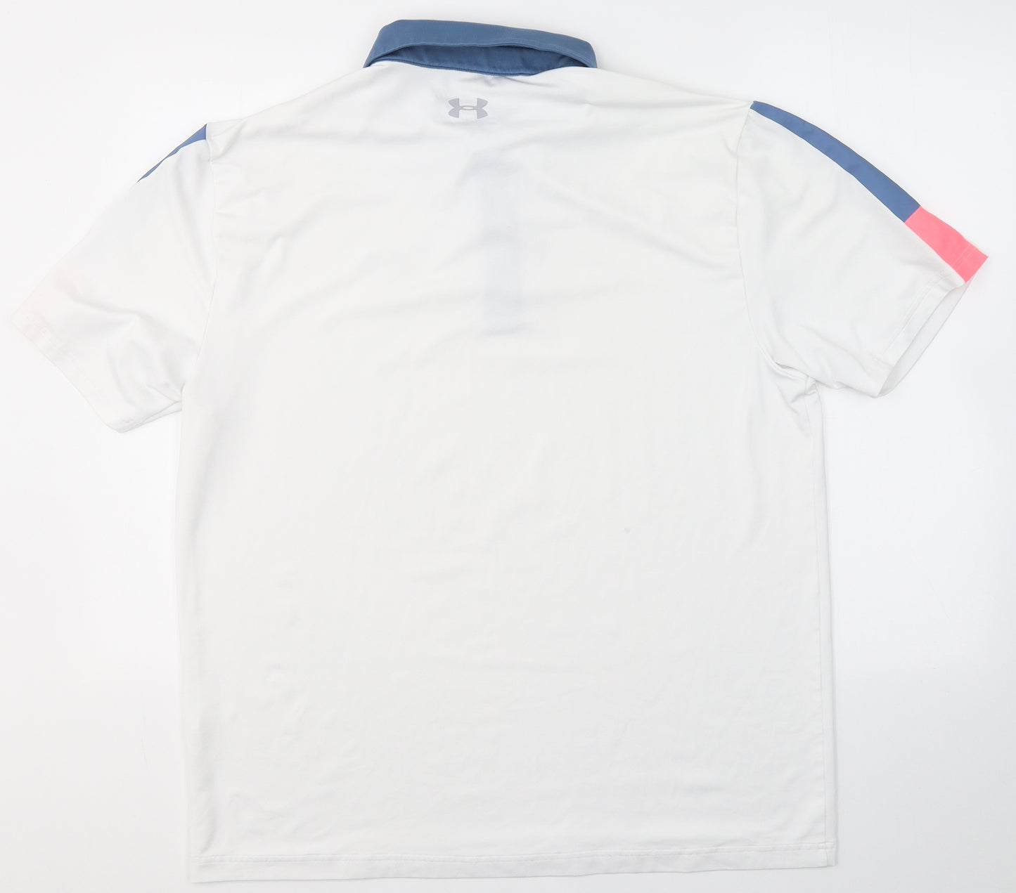 Under armour Mens White  Polyester  Polo Size XL Collared