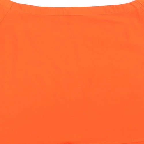 New Look  Womens Orange  Polyester Basic Blouse Size 14 Off the Shoulder