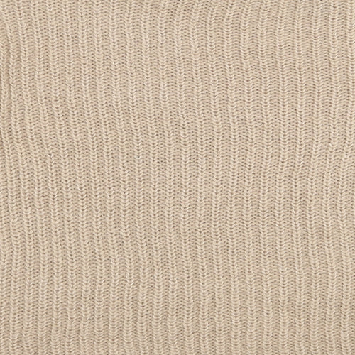 New Look Womens Beige Round Neck  Acrylic Pullover Jumper Size M