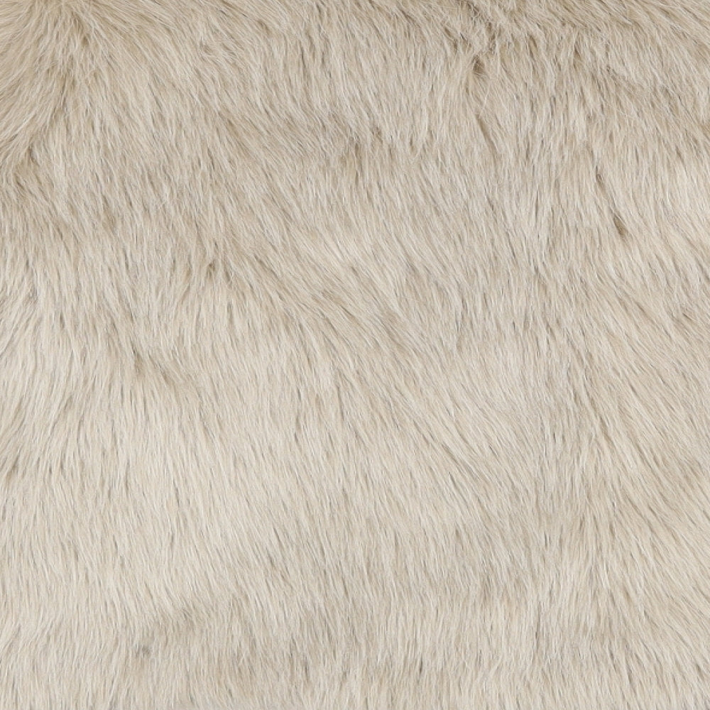 H&M Womens Beige   Jacket  Size 10  Hook & Eye - Faux Fur