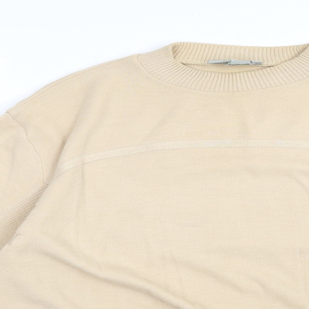 Greenwoods  Mens Beige  Acrylic Pullover Sweatshirt Size M