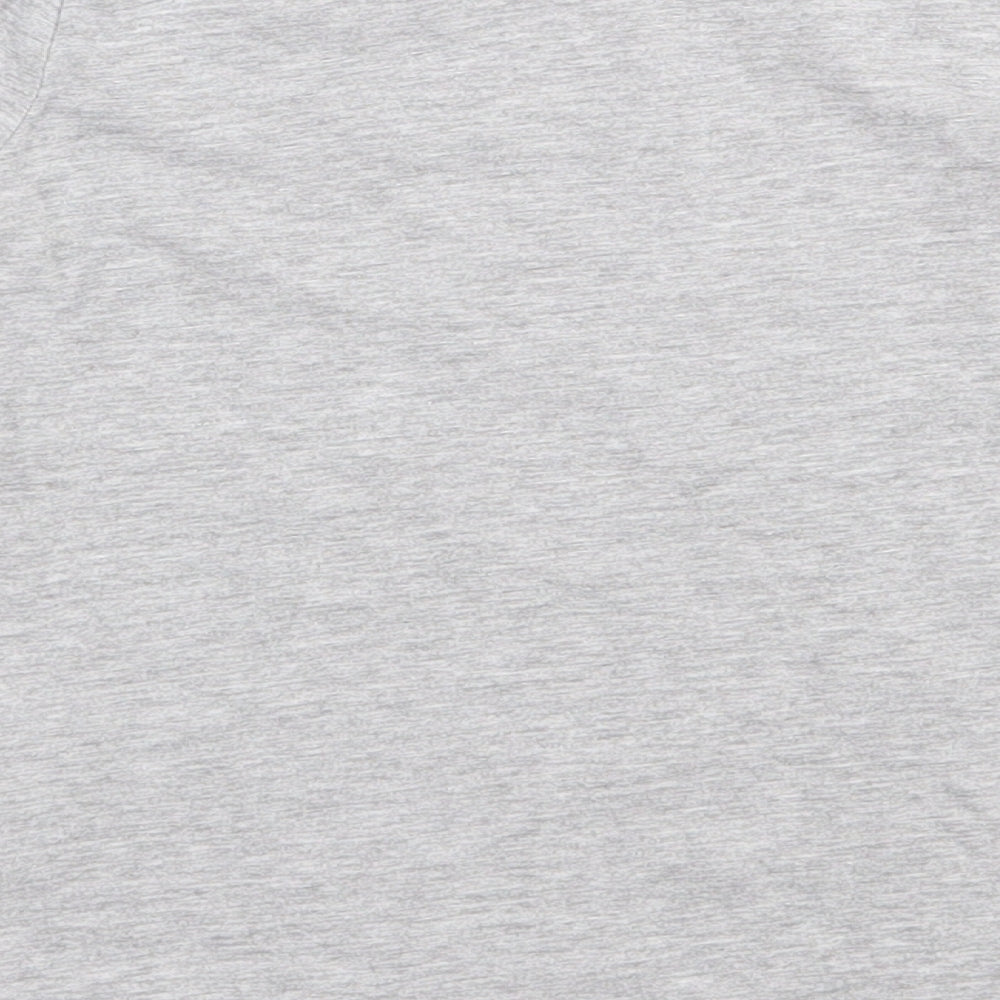 Matalan  Girls Grey  Cotton Basic T-Shirt Size 6 Years Round Neck Pullover - Girl club