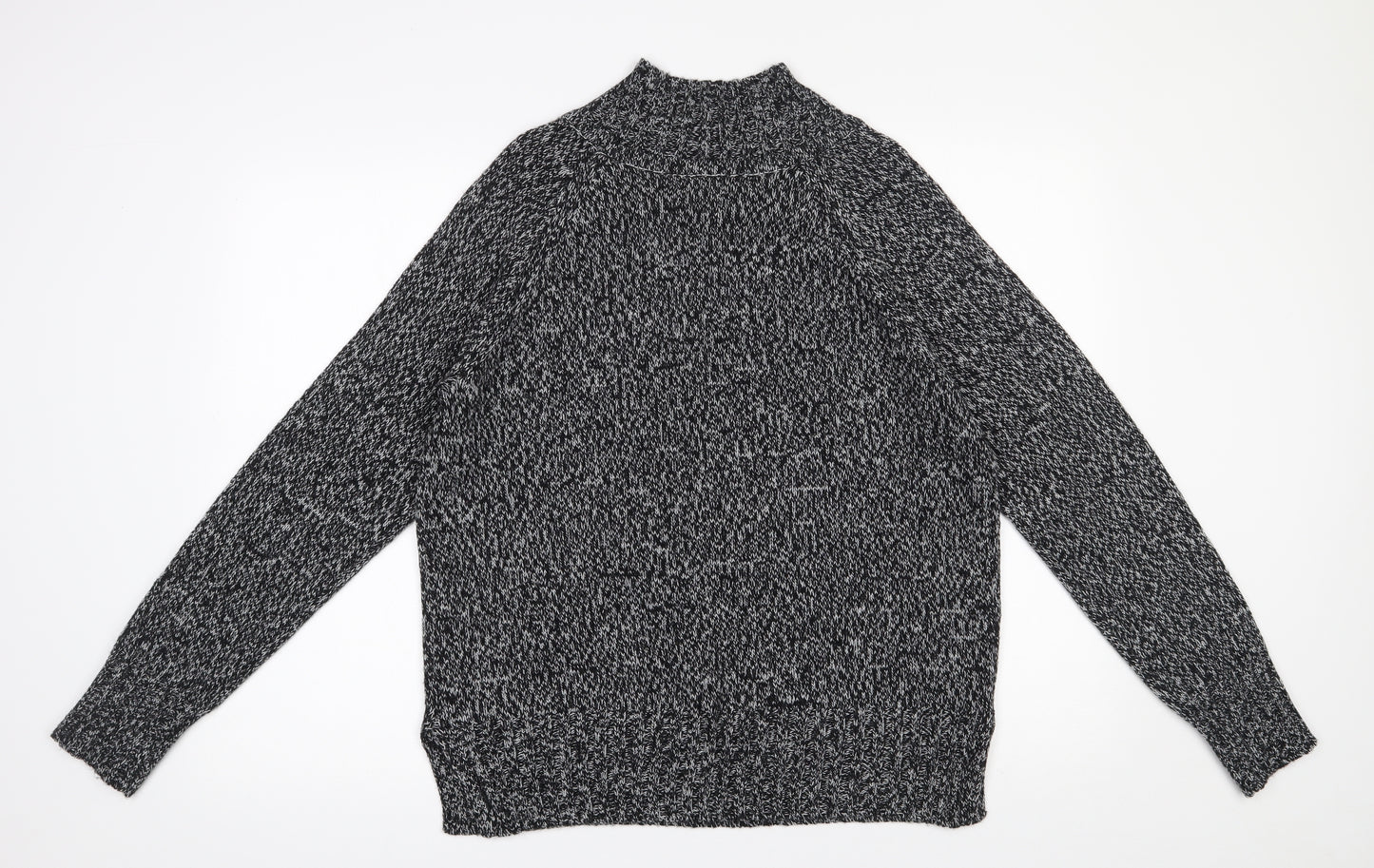 NEXT Womens Black Mock Neck  Acrylic Pullover Jumper Size M