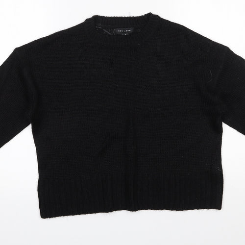 New Look  Womens Black Roll Neck  Acrylic Pullover Jumper Size S