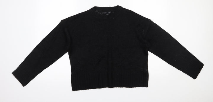 New Look  Womens Black Roll Neck  Acrylic Pullover Jumper Size S
