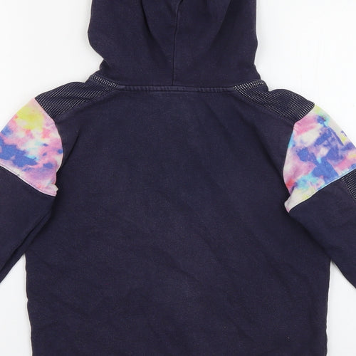 Pineapple  Girls Blue  Cotton Full Zip Hoodie Size 9-10 Years  Zip