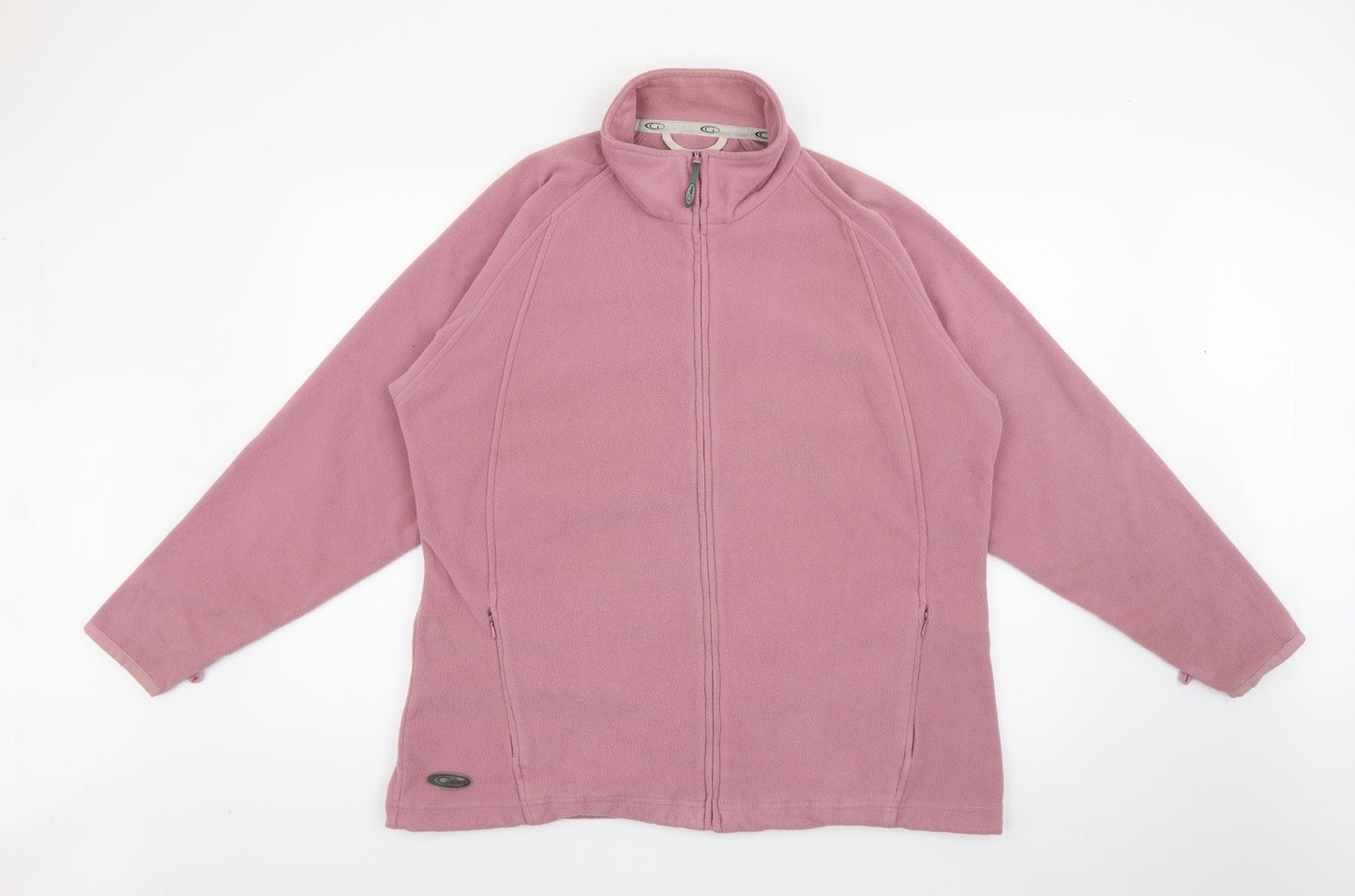 Gelert Womens Pink High Neck  Polyester Full Zip Jumper Size 18