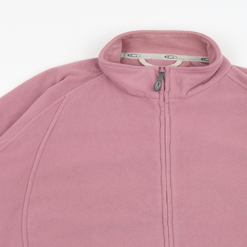 Gelert Womens Pink High Neck  Polyester Full Zip Jumper Size 18