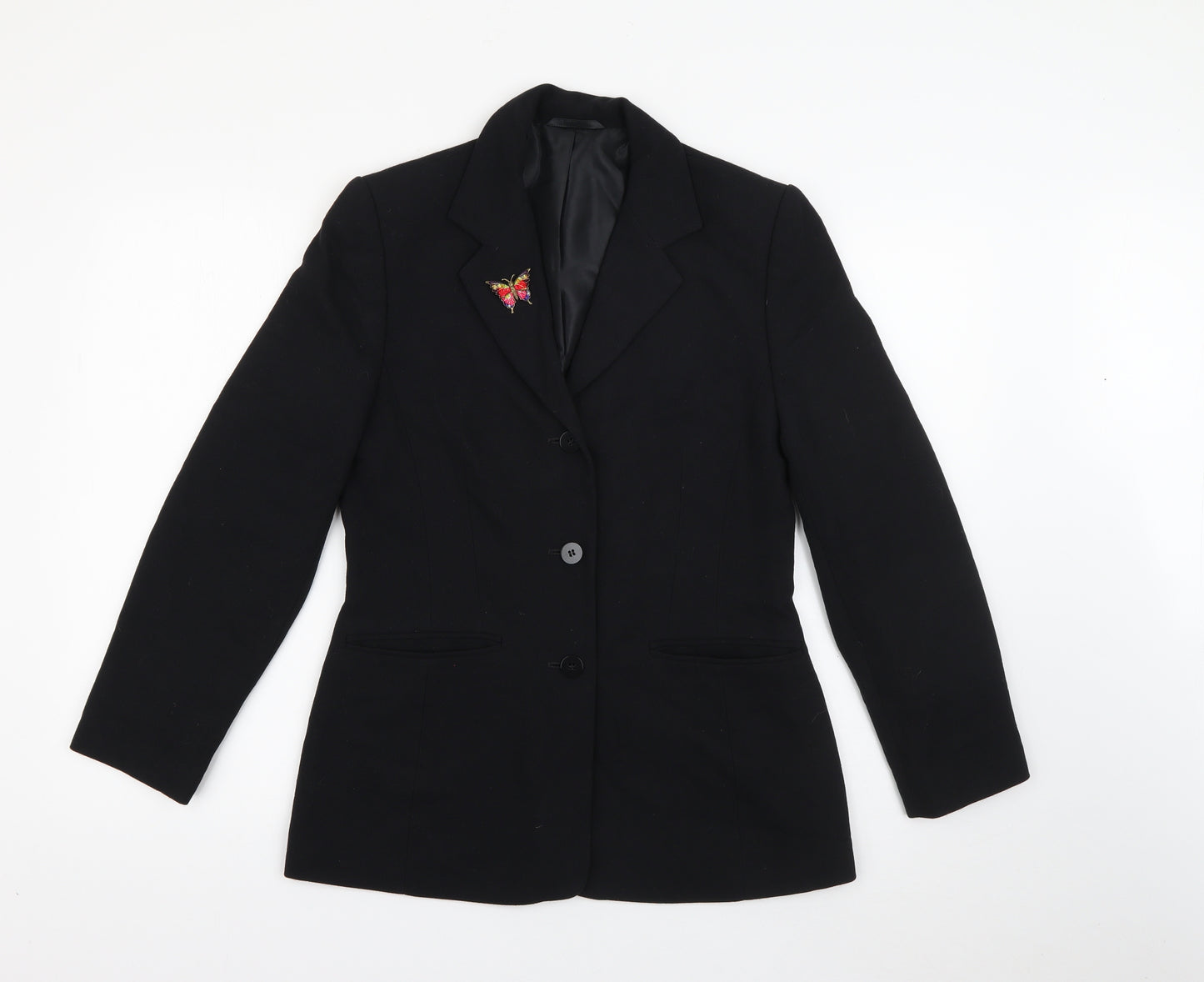 BHS Womens Black   Jacket Blazer Size 10   - Butterfly