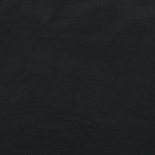 BHS Mens Black Crew Neck  Acrylic Pullover Jumper Size M