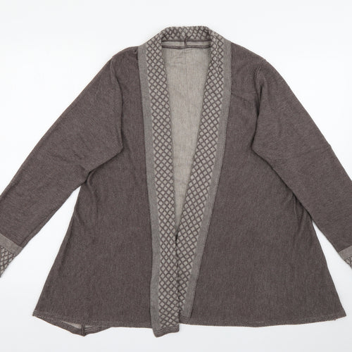 Per Una Womens Brown V-Neck  Viscose Cardigan Jumper Size 16