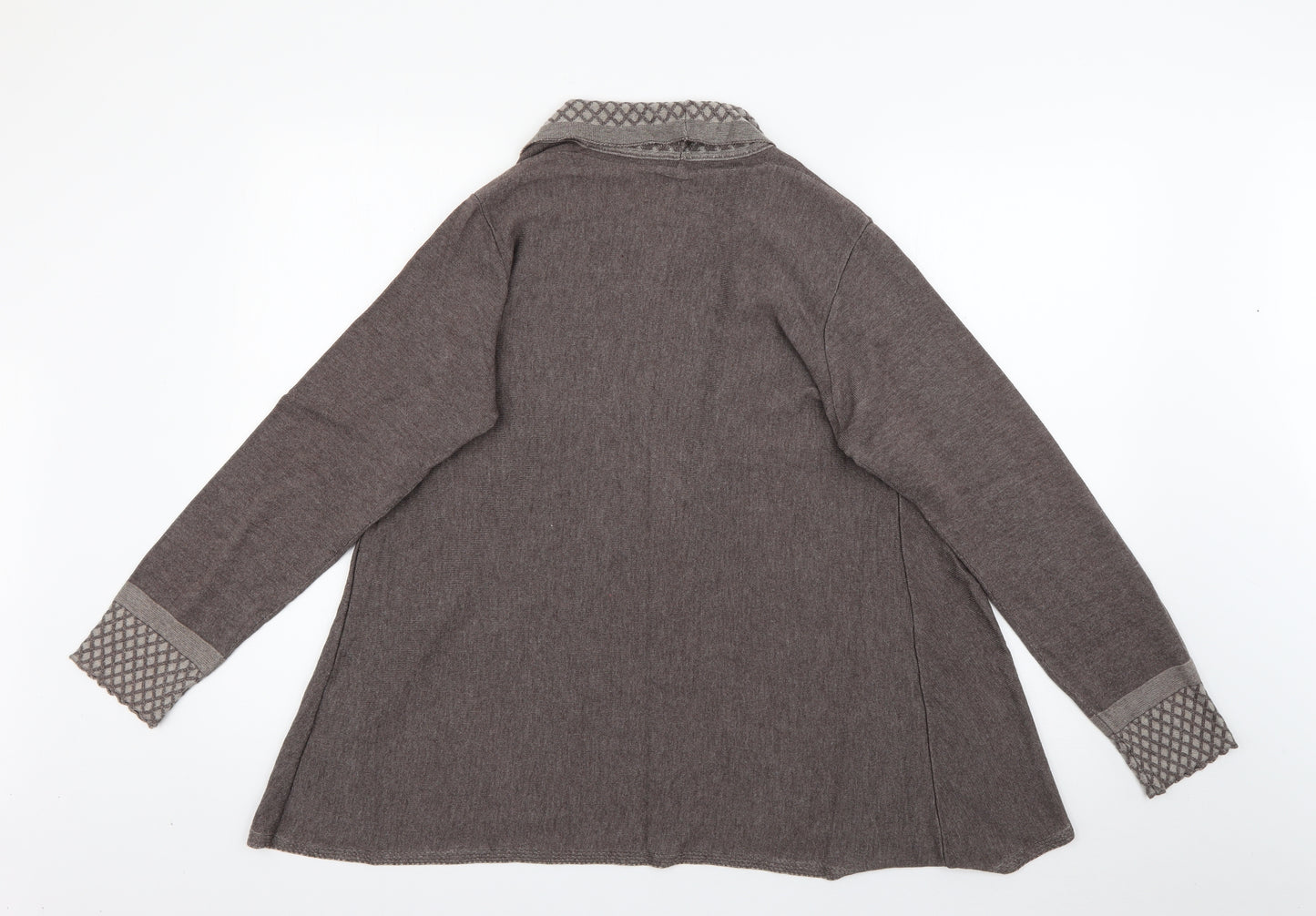 Per Una Womens Brown V-Neck  Viscose Cardigan Jumper Size 16