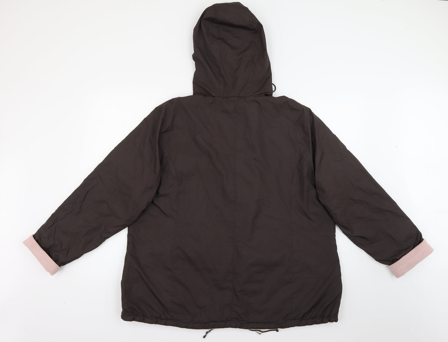 Casual Comfort Womens Brown   Rain Coat Coat Size 18