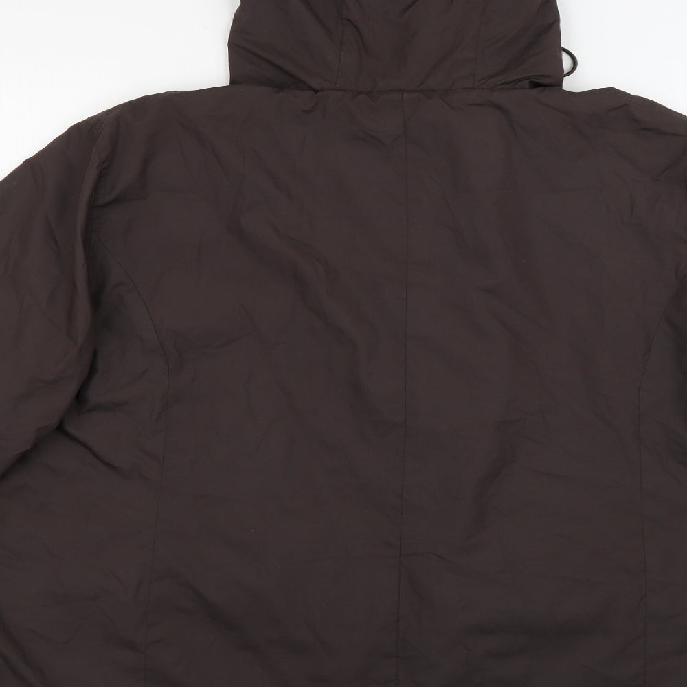 Casual Comfort Womens Brown   Rain Coat Coat Size 18