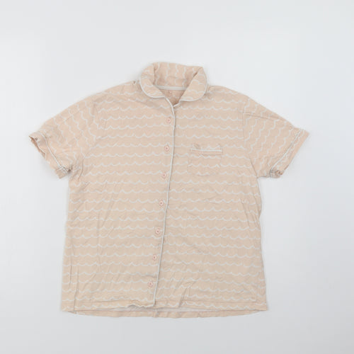 George Girls Pink Geometric Cotton Top Pyjama Top Size 11-12 Years  Button
