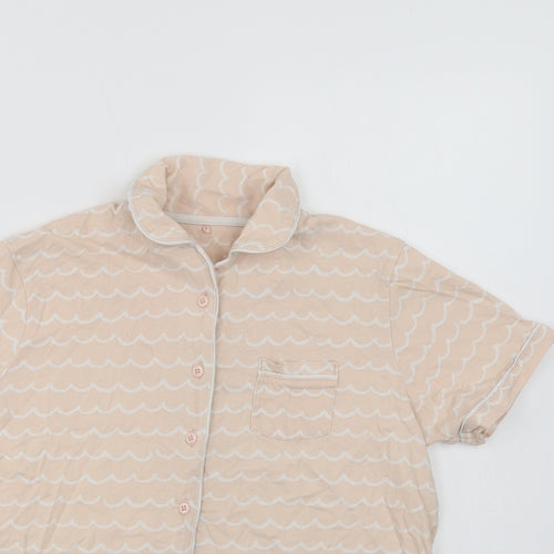 George Girls Pink Geometric Cotton Top Pyjama Top Size 11-12 Years  Button