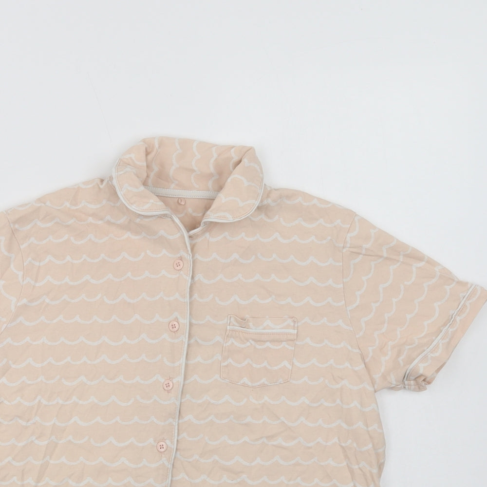 George Girls Pink Geometric Cotton Top Pyjama Top Size 11-12 Years  Button