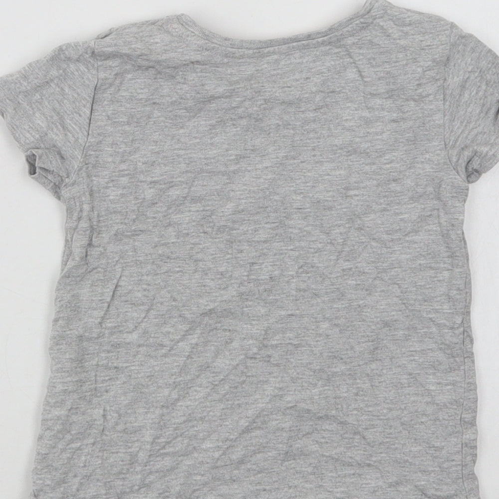 Peacocks Baby Grey  Cotton Basic T-Shirt Size 12-18 Months Crew Neck  - Mummy