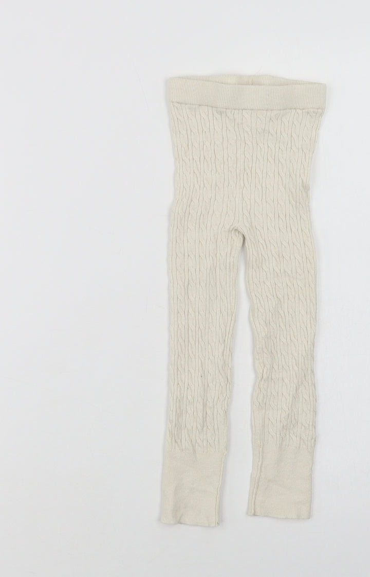 George Baby Beige Viscose Jogger Leggings Size 18-24 Months