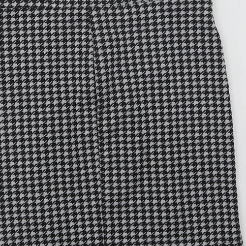 George Girls Black Houndstooth Polyester Straight & Pencil Skirt Size 11-12 Years  Regular Zip