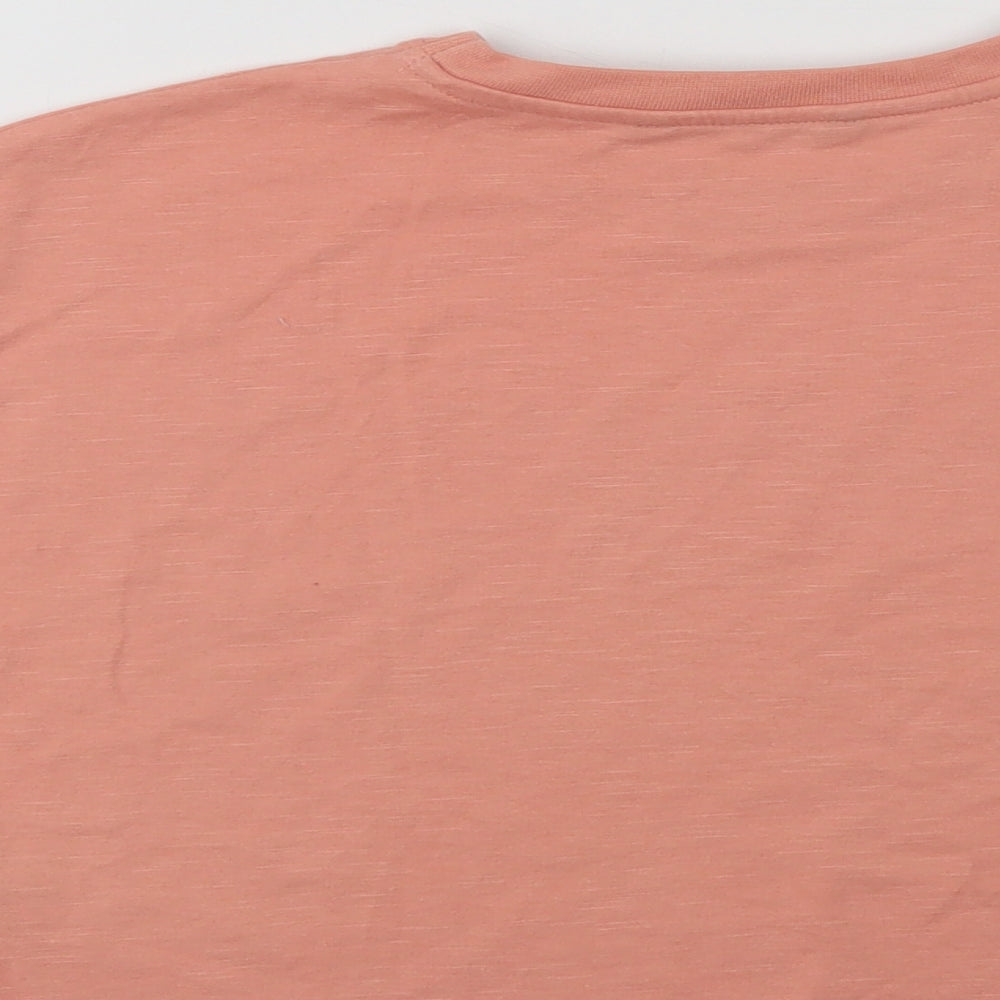 George Girls Pink  Cotton Cropped T-Shirt Size 10-11 Years Crew Neck  - West Coast