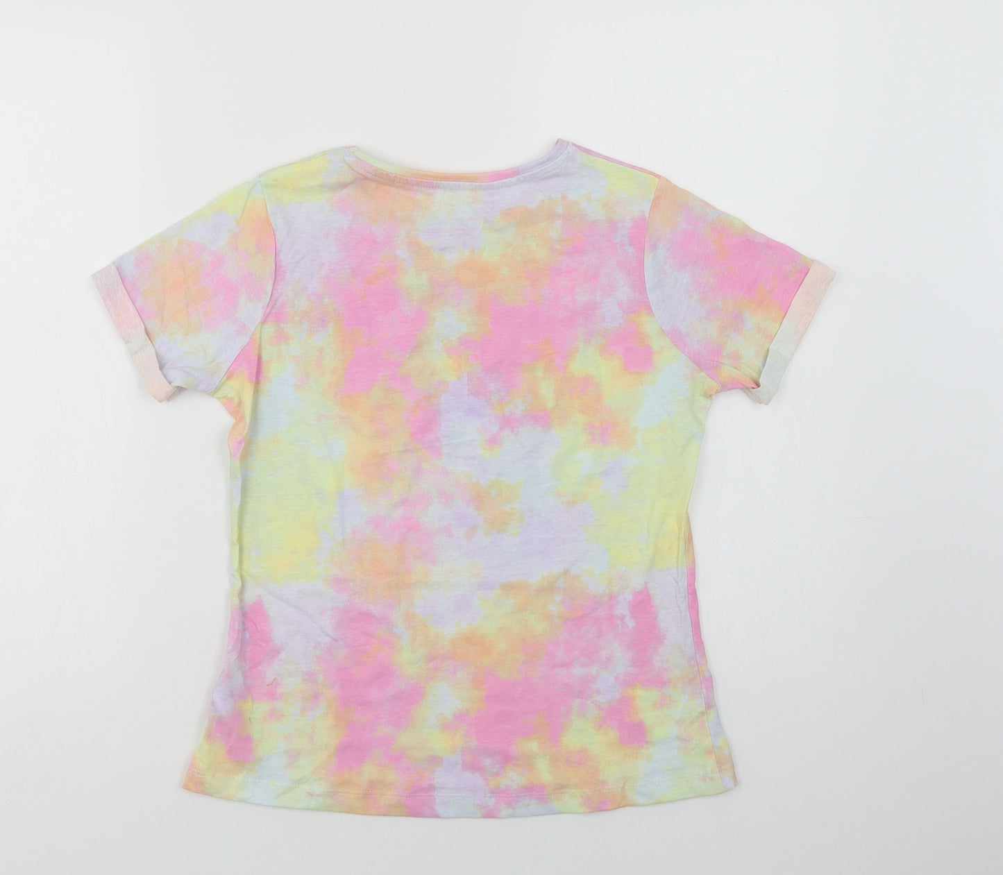Primark Girls Multicoloured Batik Cotton Basic T-Shirt Size 11-12 Years Crew Neck  - Brooklyn NYC