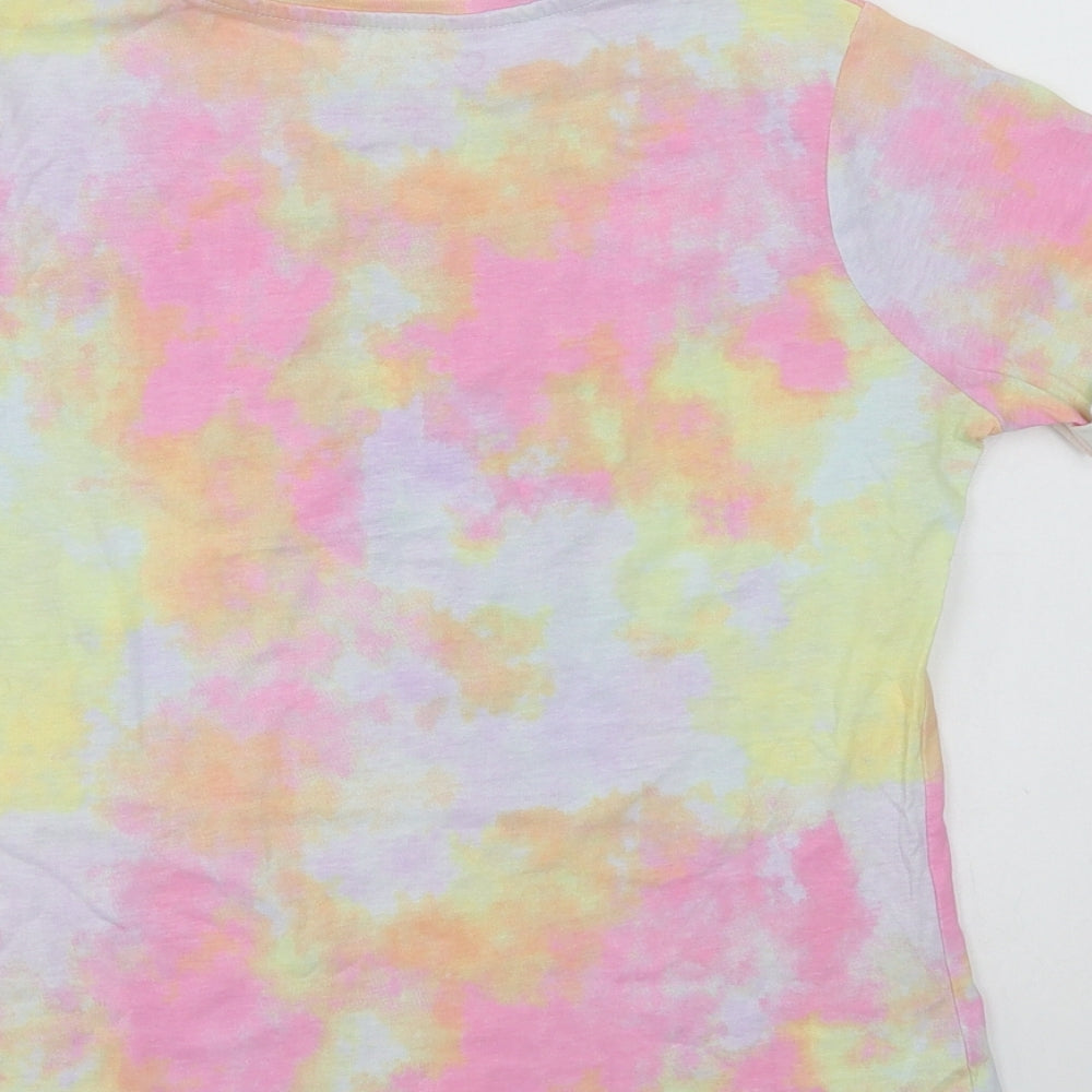 Primark Girls Multicoloured Batik Cotton Basic T-Shirt Size 11-12 Years Crew Neck  - Brooklyn NYC