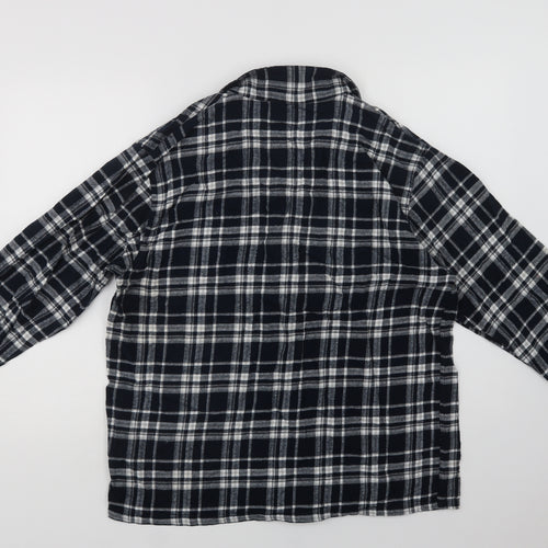 Matalan Mens Blue Plaid Cotton  Pyjama Top Size L  Button