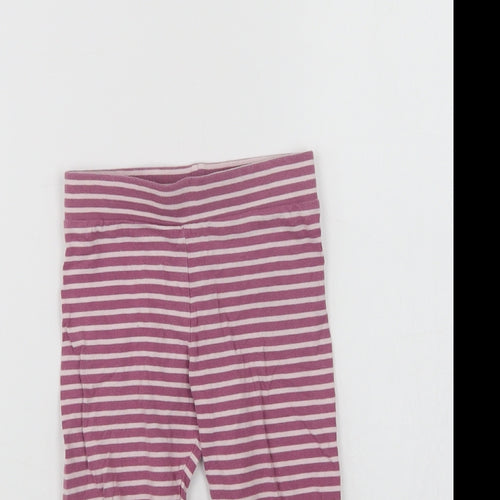 Mothercare Girls Purple Striped Cotton  Pyjama Pants Size 2-3 Years
