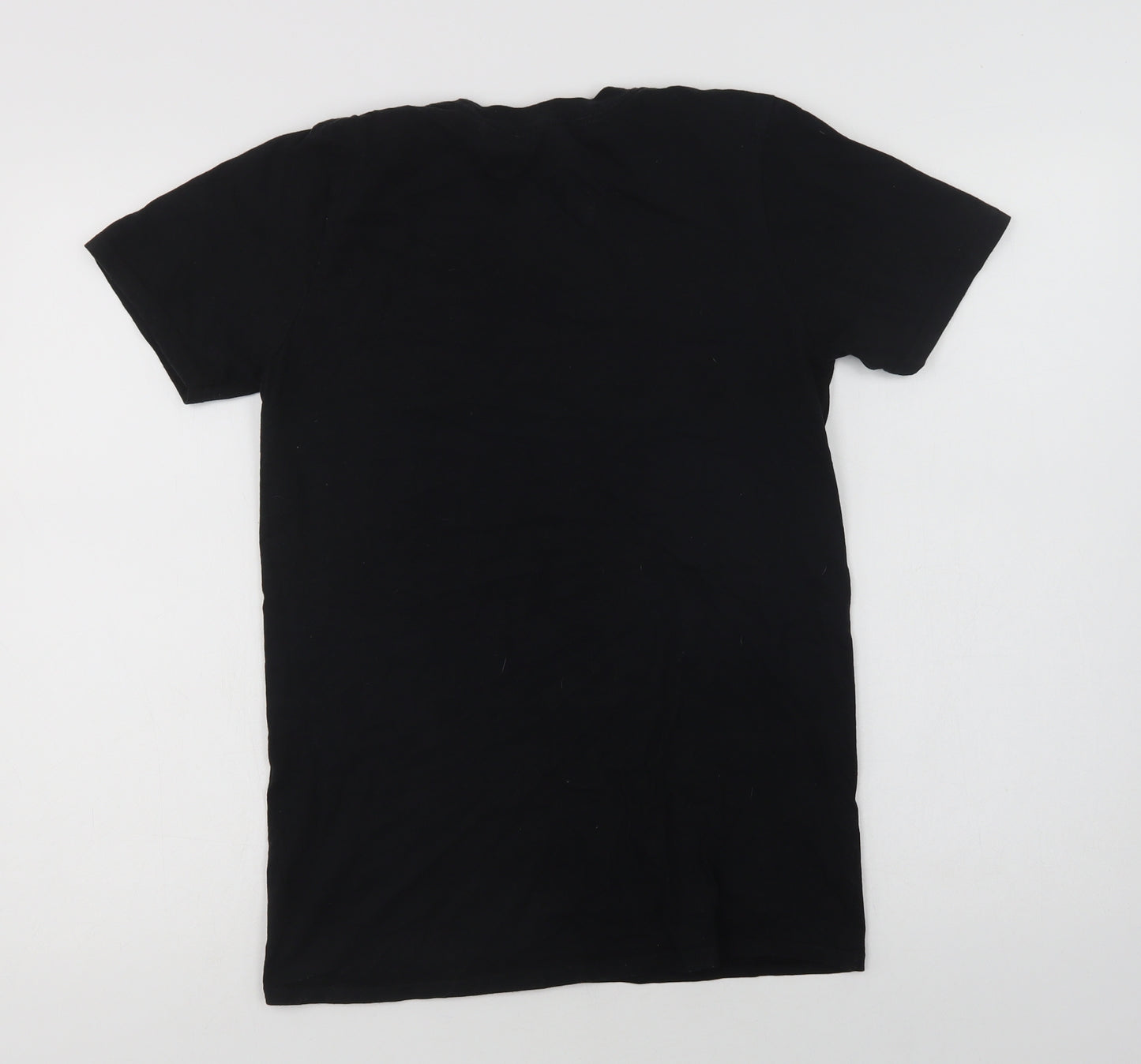 Gildan Womens Black  Cotton Basic T-Shirt Size S Crew Neck
