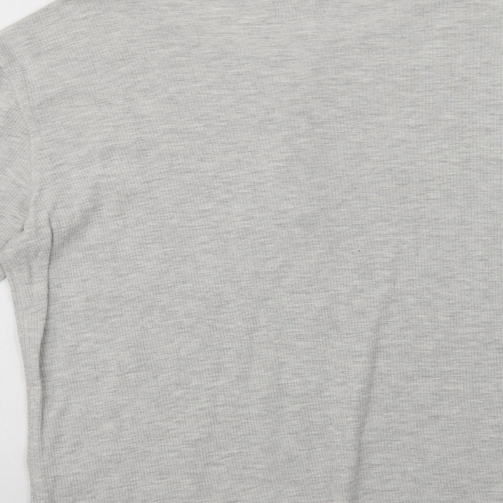Twisted Soul Mens Grey  Cotton  T-Shirt Size S Henley