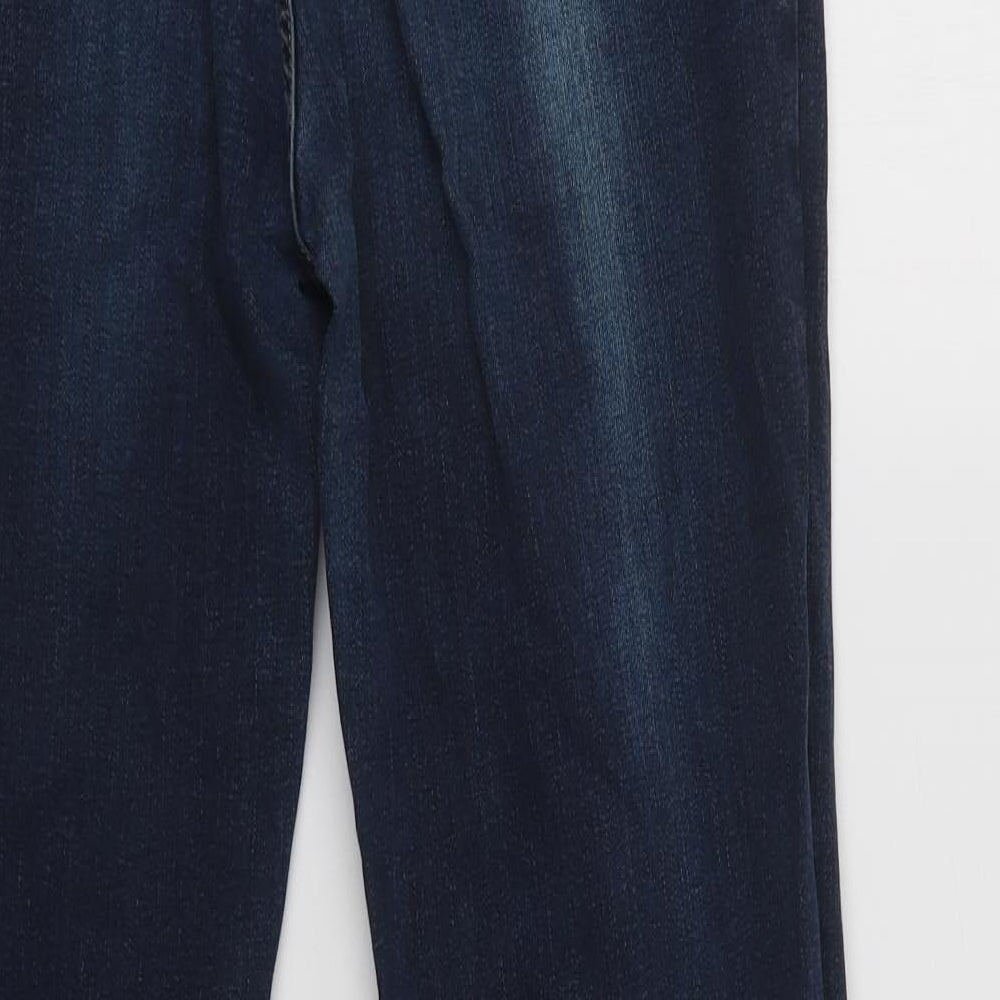 NEXT Womens Blue  Cotton Skinny Jeans Size 16 L30 in Regular Button