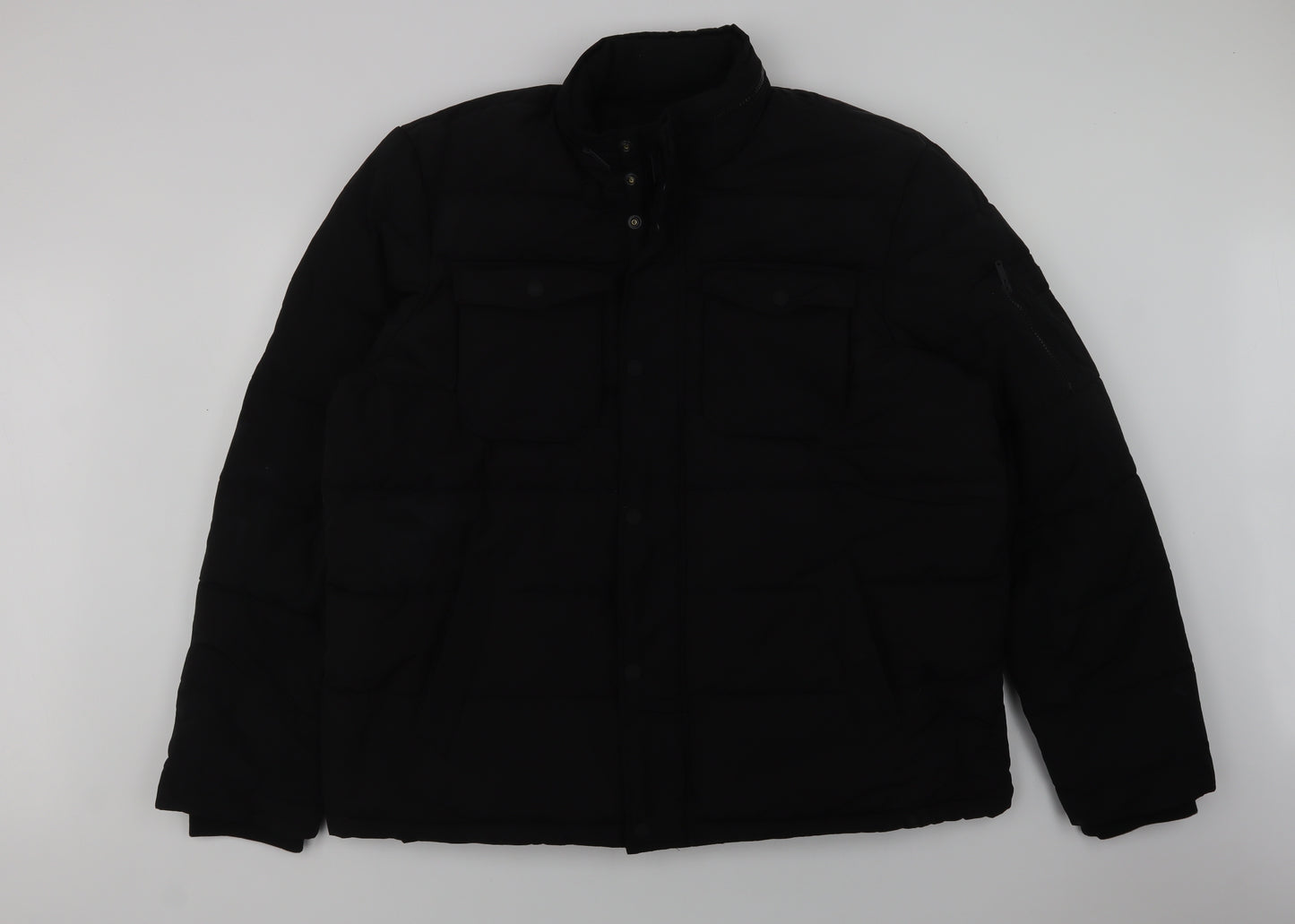 NEXT Mens Black   Puffer Jacket Jacket Size 2XL  Zip