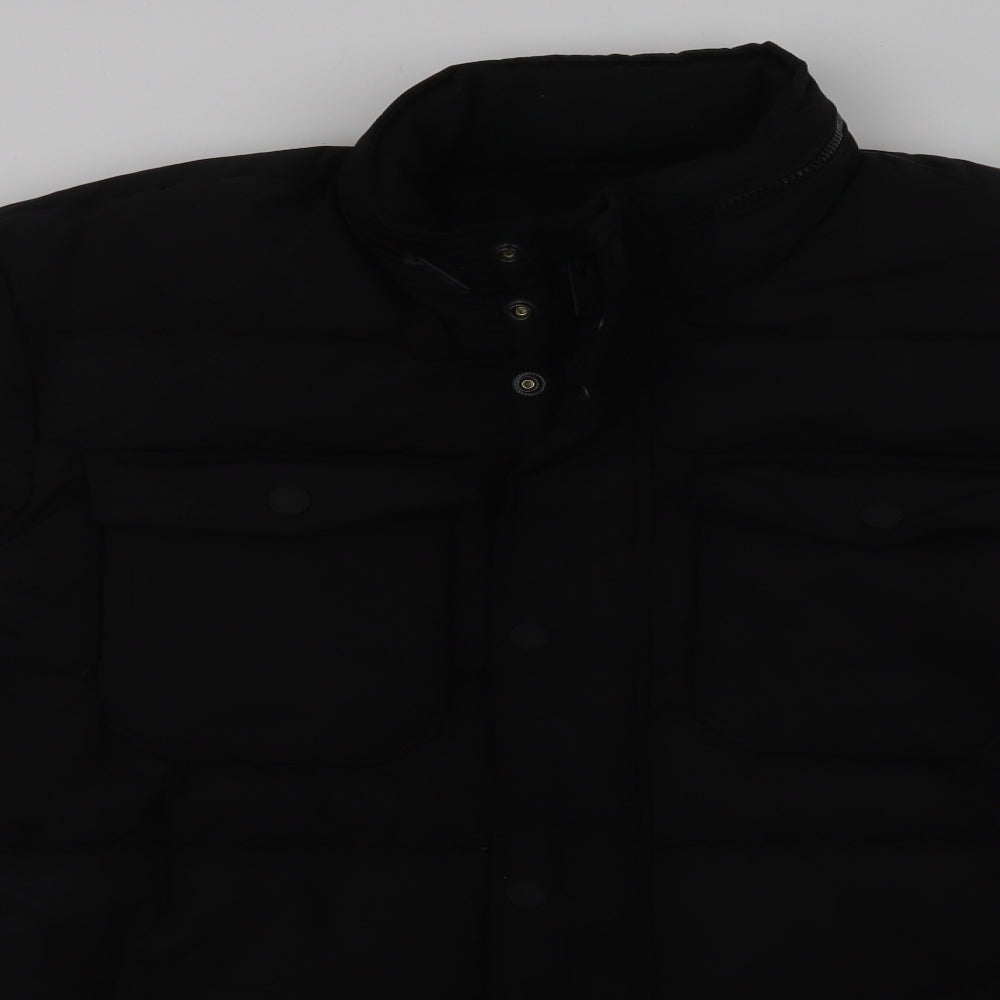 NEXT Mens Black   Puffer Jacket Jacket Size 2XL  Zip