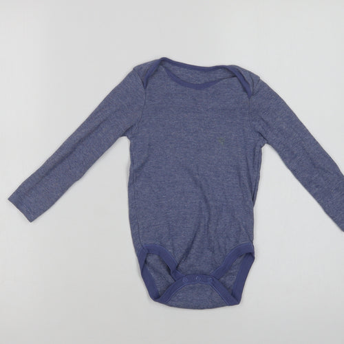 Dunnes Stores Girls Blue  Cotton Bodysuit One-Piece Size 2-3 Years  Snap