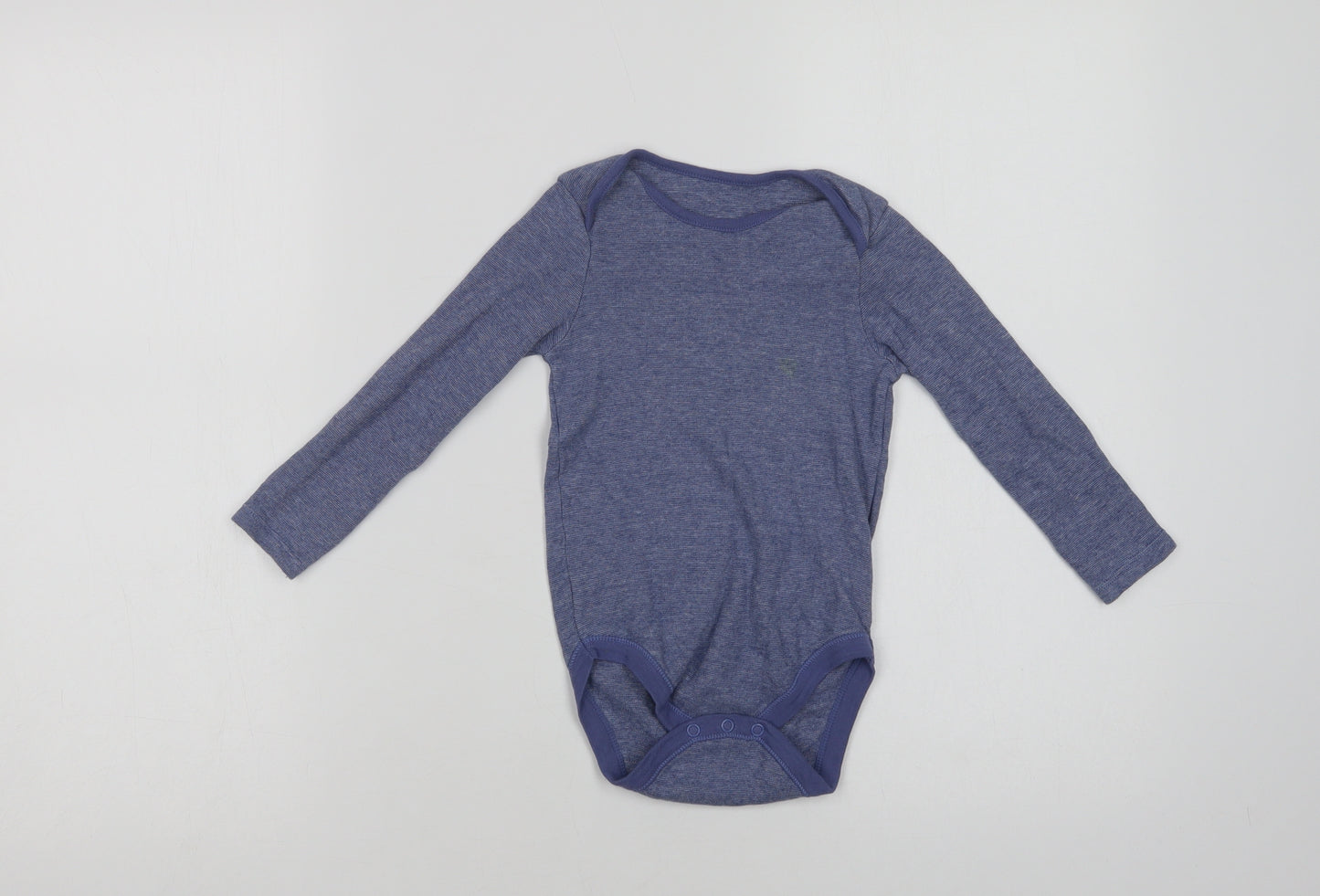Dunnes Stores Girls Blue  Cotton Bodysuit One-Piece Size 2-3 Years  Snap