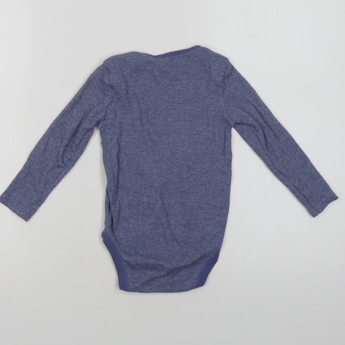 Dunnes Stores Girls Blue  Cotton Bodysuit One-Piece Size 2-3 Years  Snap