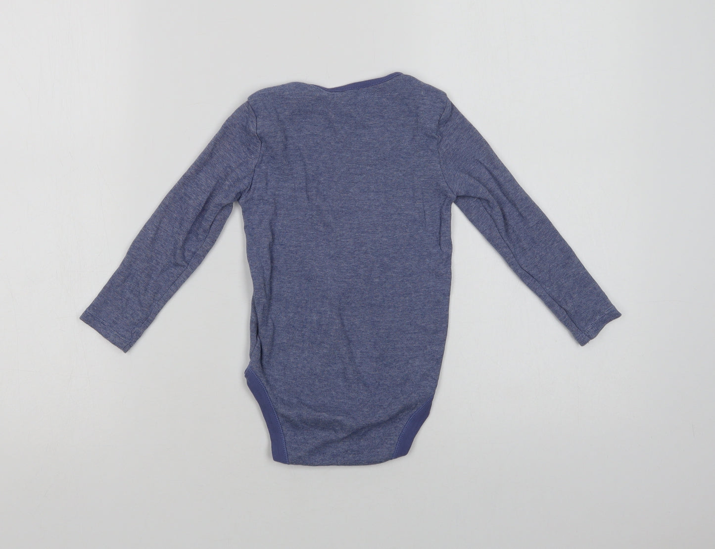Dunnes Stores Girls Blue  Cotton Bodysuit One-Piece Size 2-3 Years  Snap