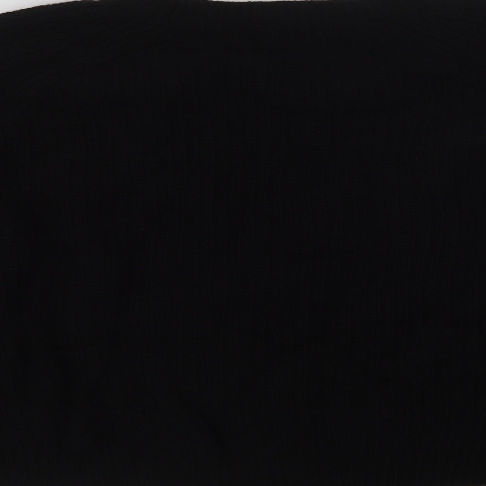 Marks and Spencer Womens Black Crew Neck  Viscose Pullover Jumper Size 14