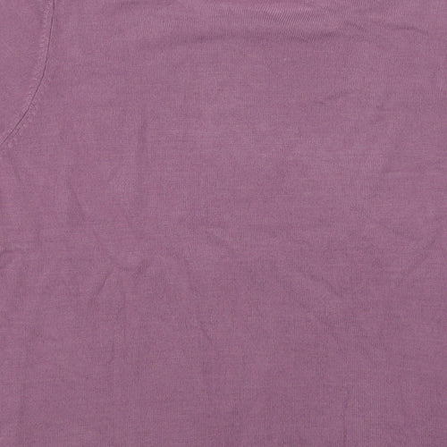 Marks and Spencer Womens Purple Crew Neck  Acrylic Pullover Jumper Size 16